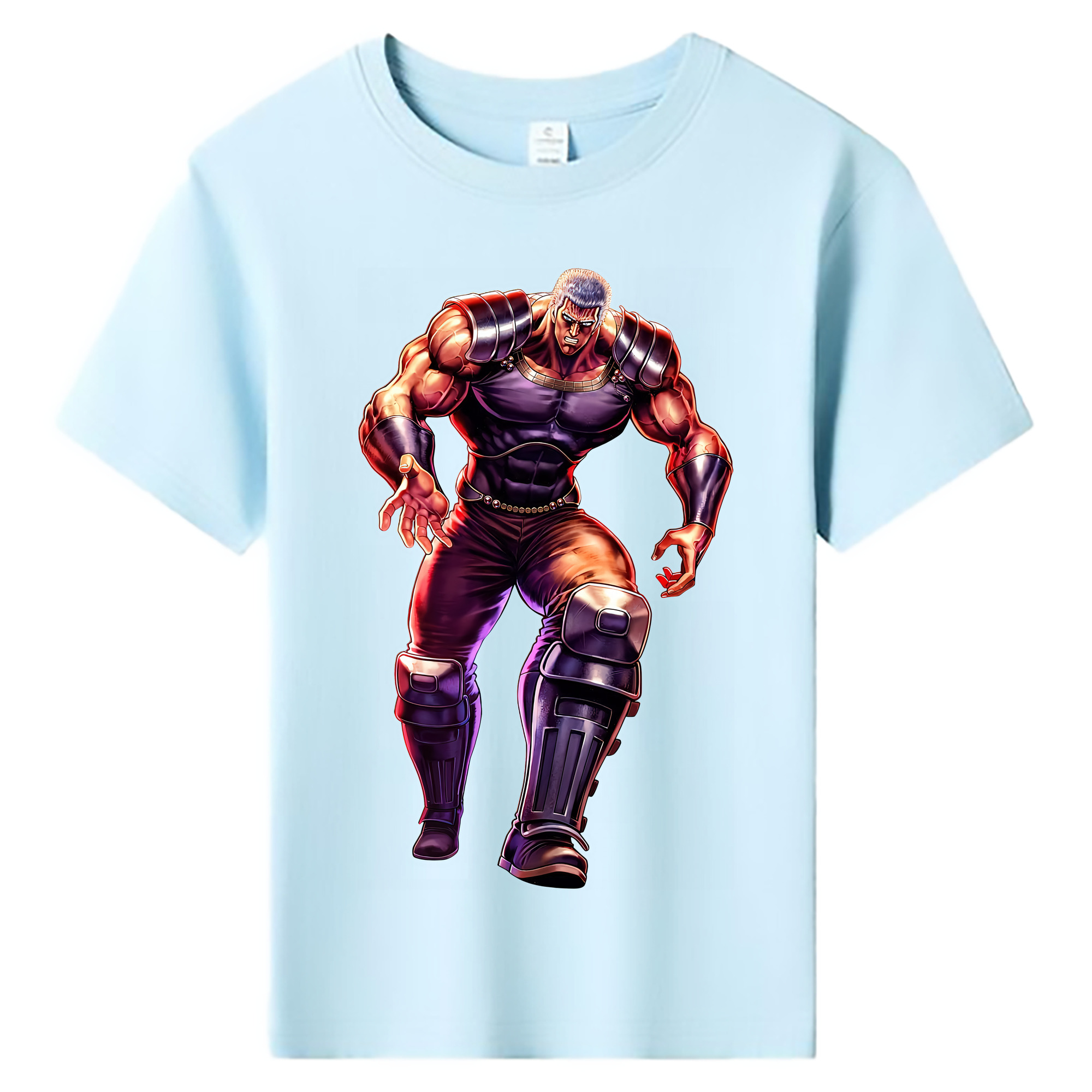 （画像用） 北斗の拳 Fist of the North Star 綿100％キッズTシャツ（フロントプリント）